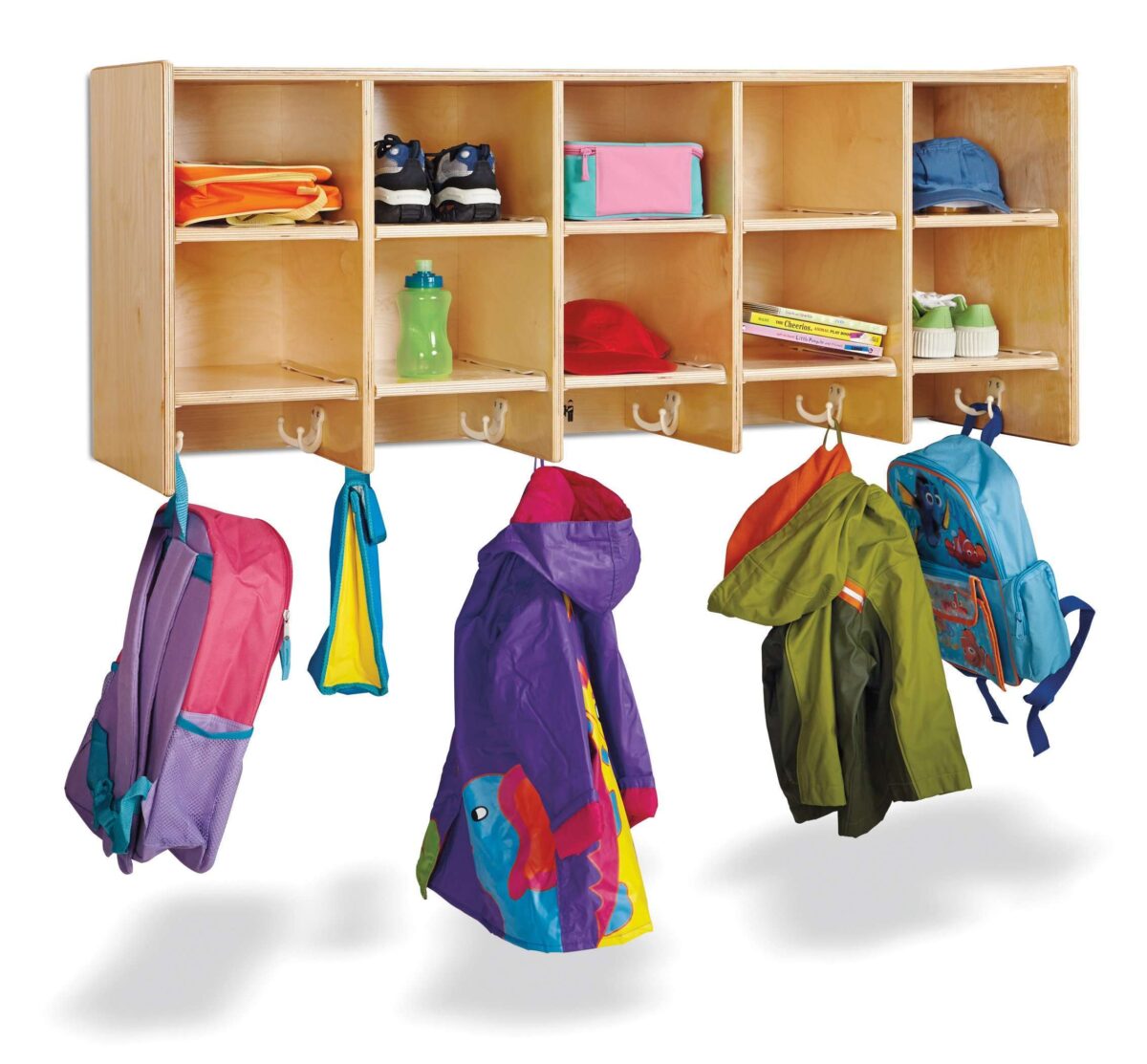 10 Section Wall Mount Coat Locker - Image 1
