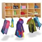10 Section Wall Mount Coat Locker