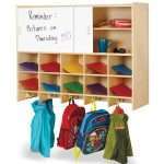 10 Section Wall Mount Coat Locker with Storage