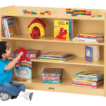 Jonti-Craft® Adjustable Mobile Straight-Shelf with Lip