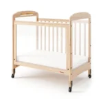 Serenity 3 Panel Clearview Fixed-Side Compact Crib, Natural