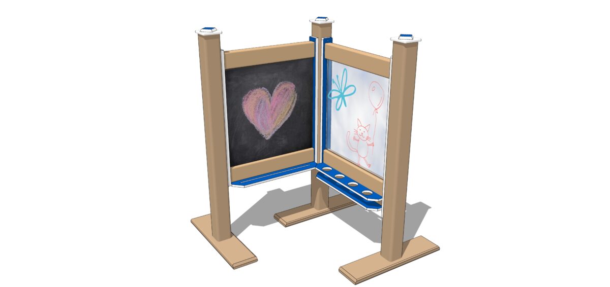 2′ Wide Paint Panel & Magnetic Chalkboard Combo - Image 3