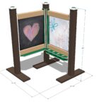 2′ Wide Paint Panel & Magnetic Chalkboard Combo
