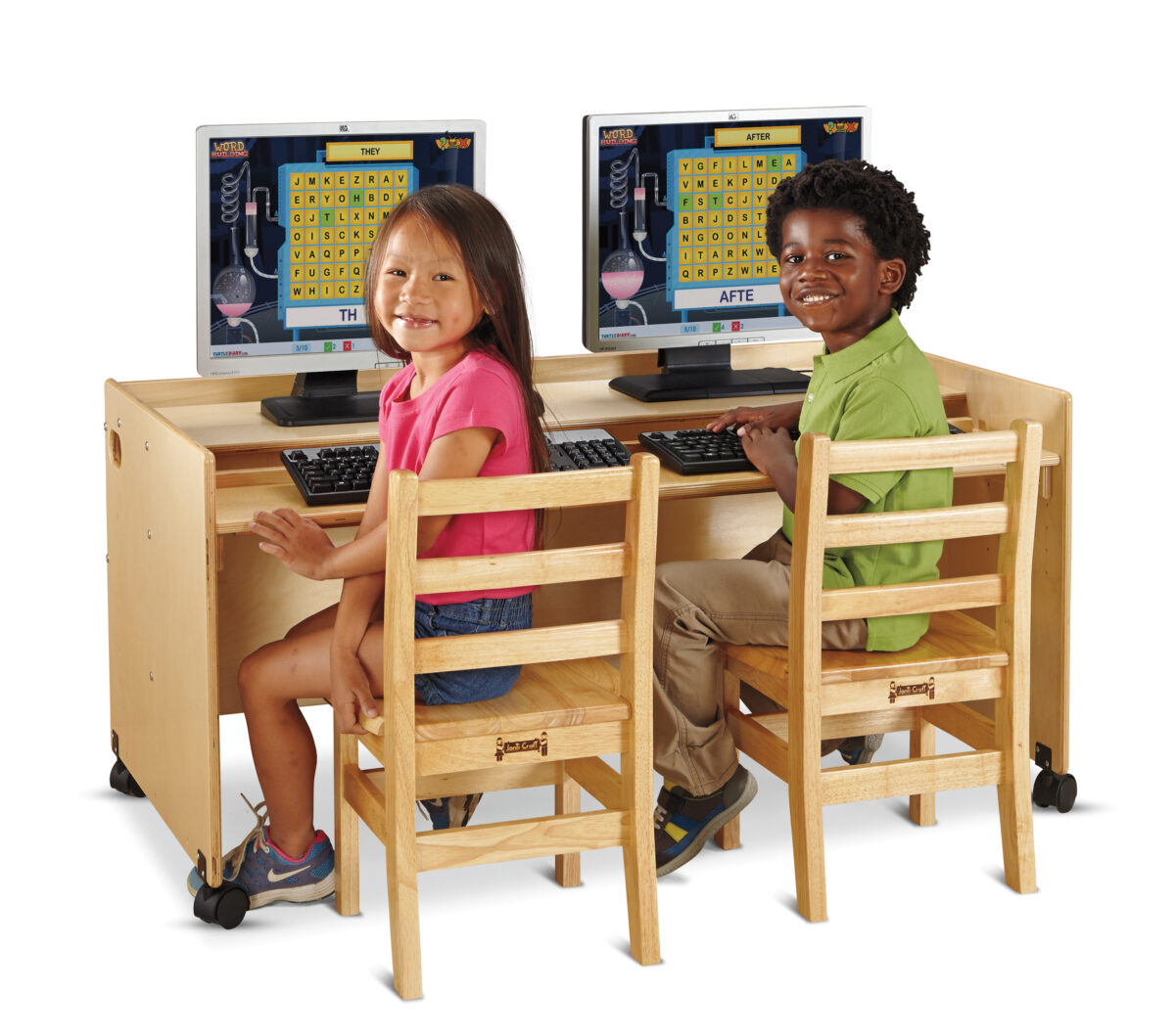 3488JC_wkids.jpg Jonti-Craft® Enterprise Double Computer Desk - Image 1