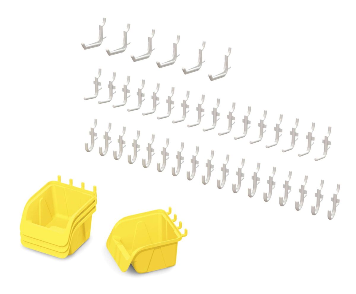 8115JC.jpg Pegboard Hooks & Bins - 43 Piece Set - Image 1