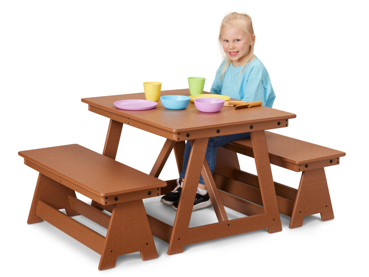 EverPlay™ Small Outdoor Table and Benches - Image 1