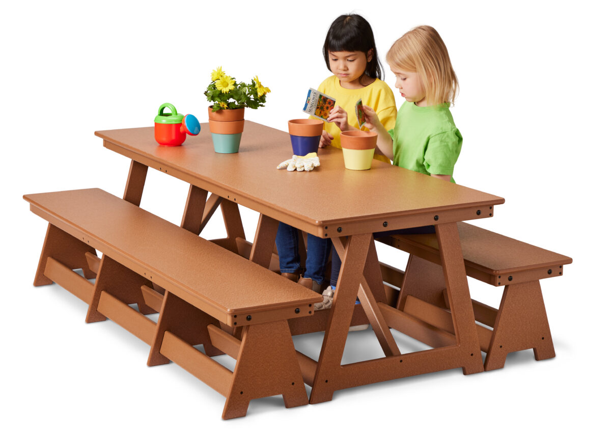 outdoor learnings EverPlay™ Large Outdoor Table and Benches - Image 1