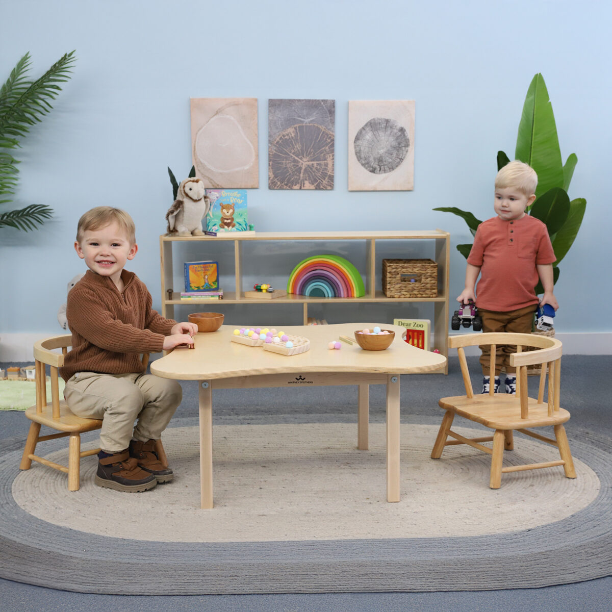 Toddler Flower Table And Two Chair Set - Image 1