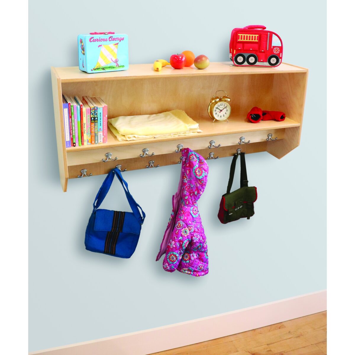 WB1056.1 Double Row Wall Mounted Coat Rack - Image 1