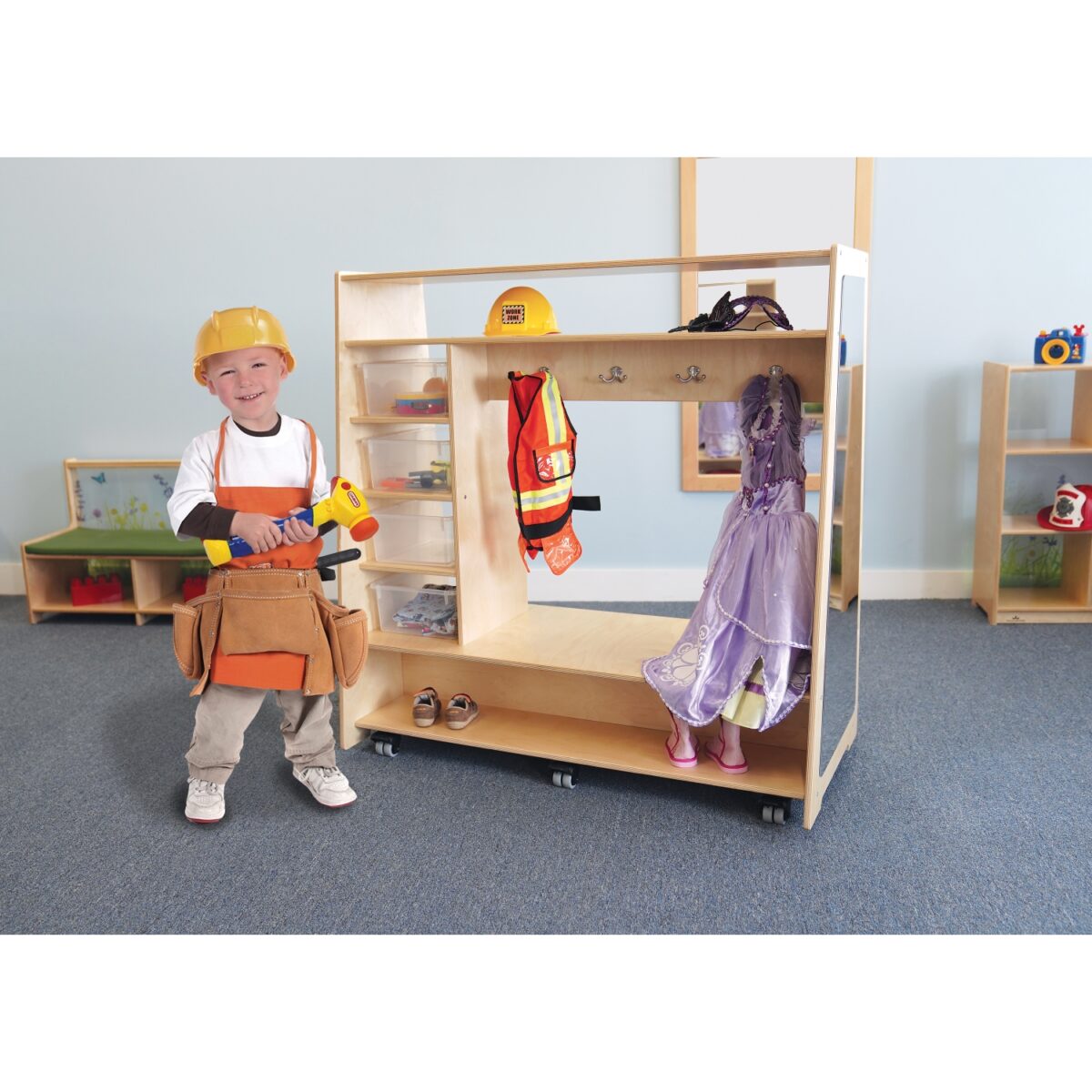 WB1734.1 Mobile Dress-Up Center With Trays And Mirror - Image 1