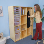 Teachers Wardrobe With Trays And Locking Door