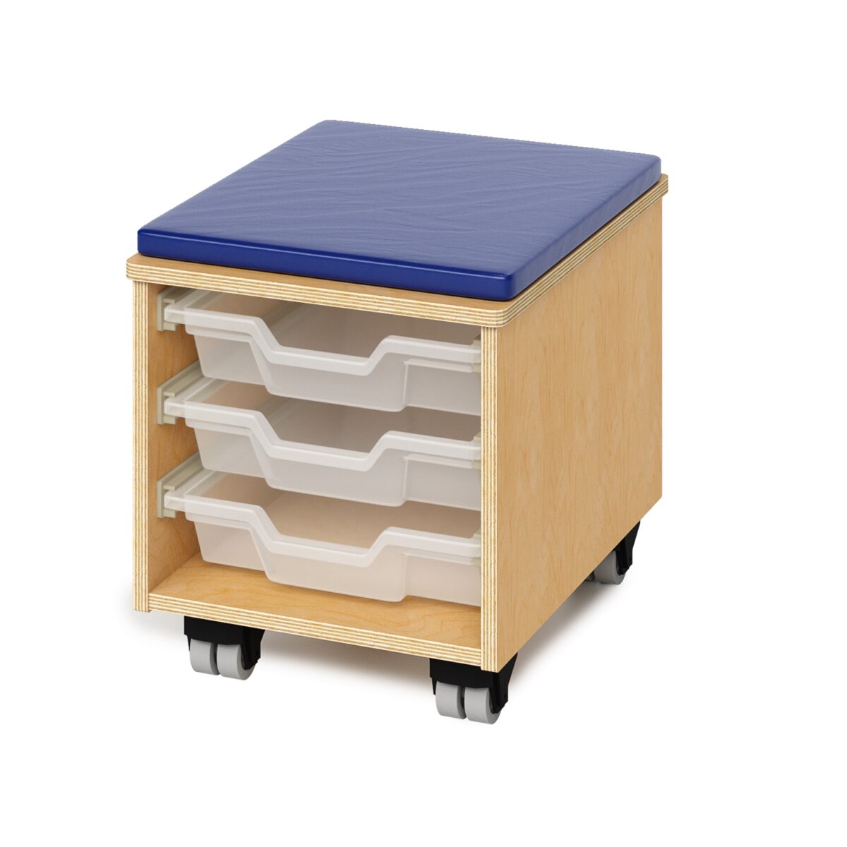 Teachers Rolling Stool With Trays - Image 1