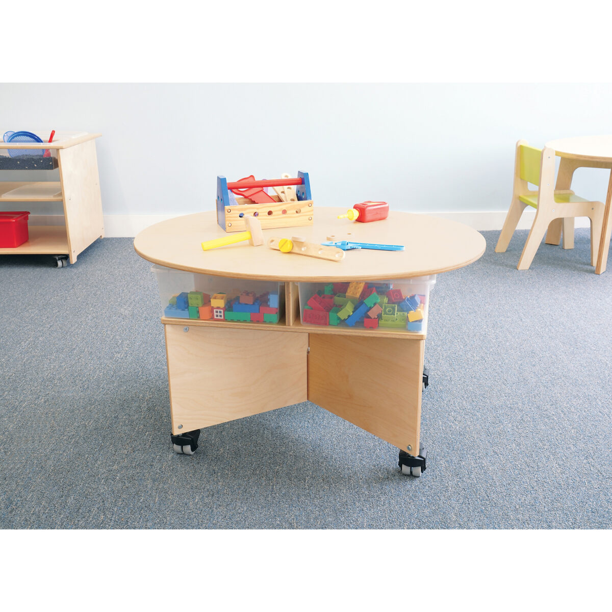 WB1816.1 Mobile Collaboration Table With Trays - Image 1
