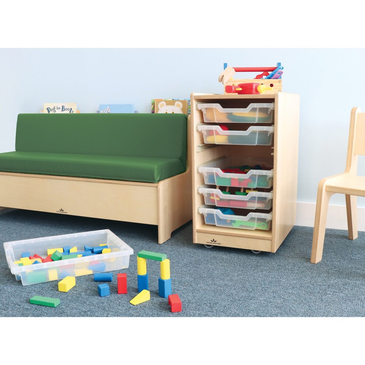 WB7001.1 Clear Tray Single Column Storage Cabinet - Image 1