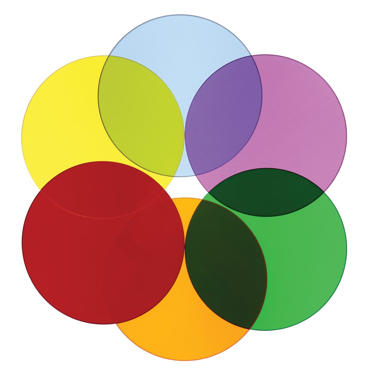 WB7724C.1 Color Wheel Circles - Set Of Six - Image 1