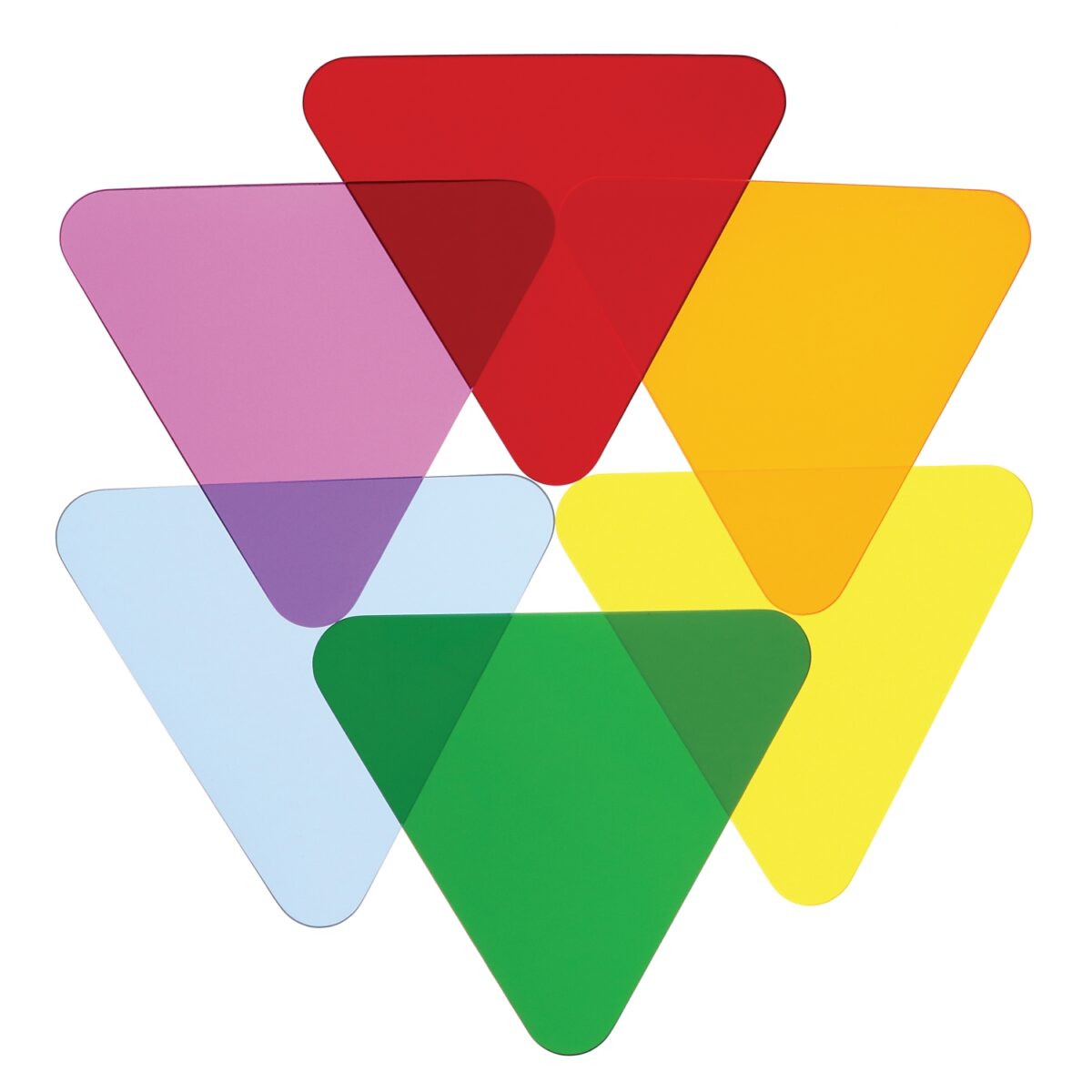 WB7724T.1 Color Wheel Triangles - Set Of Six - Image 1