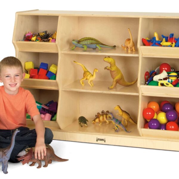 Open Storage with Beveled Front