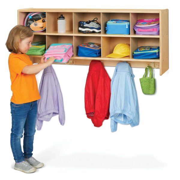 Young Time 10 Section Wall Mount Coat Locker