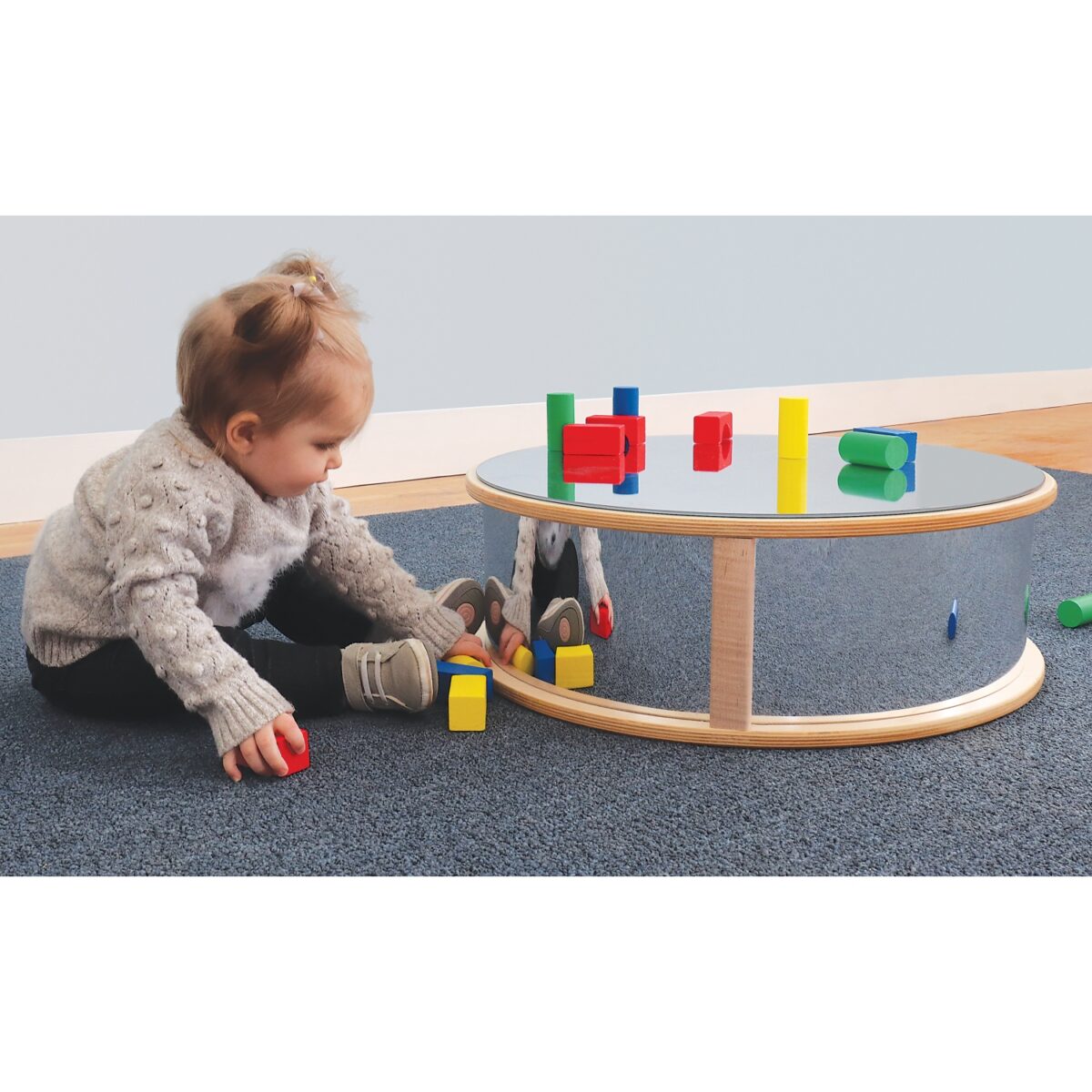 Round Infant Floor Mirror - Image 1