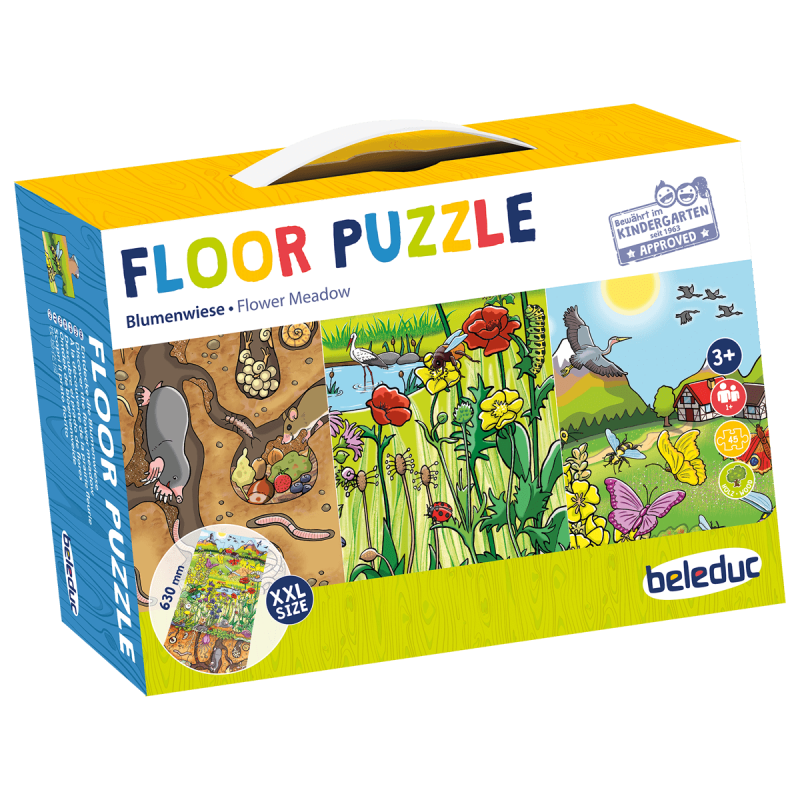 16212-Cover-rgb_800x800.png Floor Puzzle "Discover The Flower Meadow" - Image 1