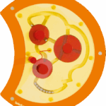 Caterpillar "Turning Around Labyrinth", Wall Toy