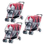 Triple Stroller Rain Cover 3 Pack