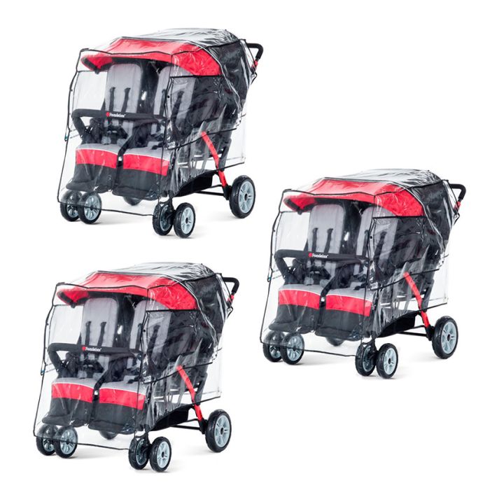 8042396_cs001_raincover_lx4-quad_3pack_main Quad Stroller Rain Cover 3 Pack - Image 1