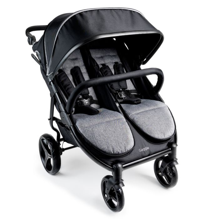gaggle-roadster-double-stroller-black-temp_01 Roadster Duo Side by Side Double Stroller - Image 1