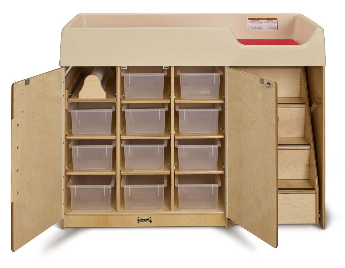 Jonti-Craft 5148JC Diaper Changing Table with Stairs – Right Side