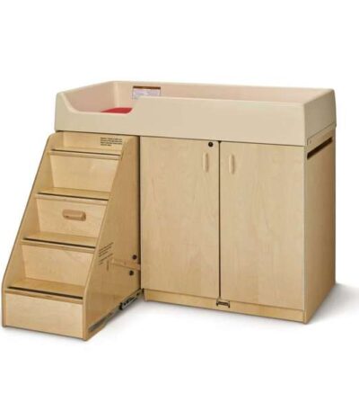 Jonti-Craft 5145JC Diaper Changer with Stairs – Left