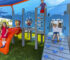 Children playing on daycare playground equipment